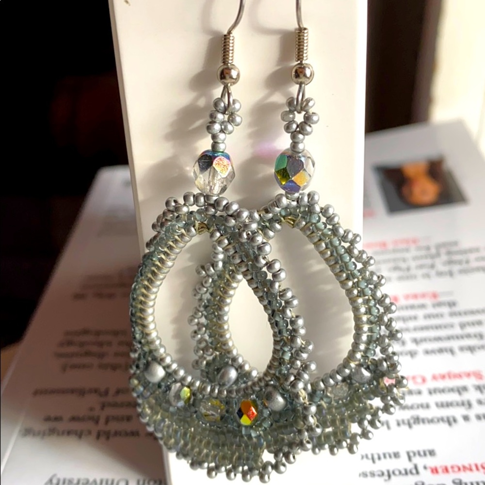 Beaded hanging earrings